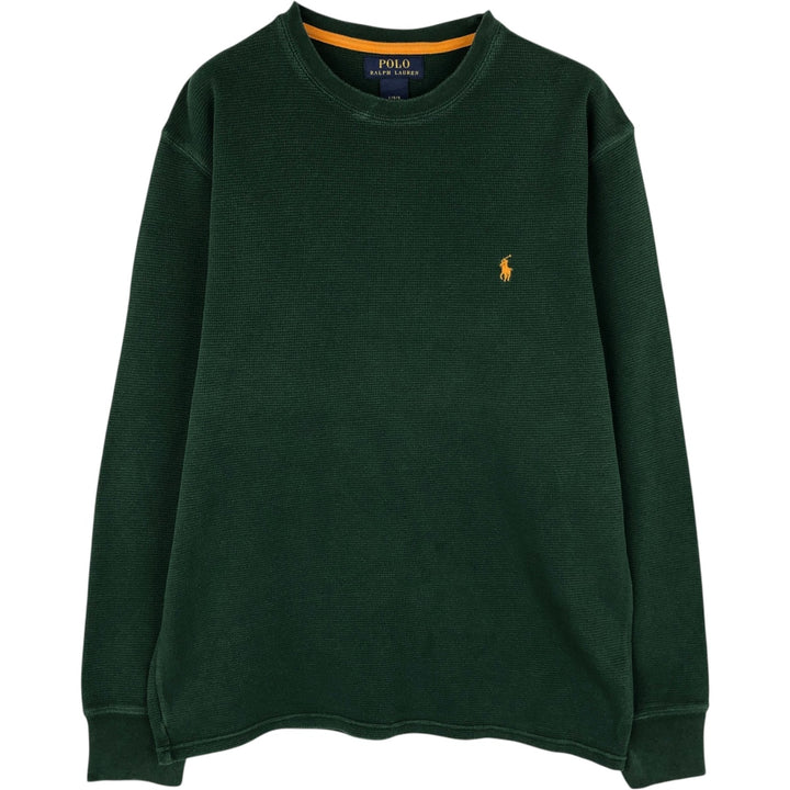 Ralph Lauren POLO RALPH LAUREN Thermal Long T-Shirt Men's Size L cotton green type Vintage Second Hand