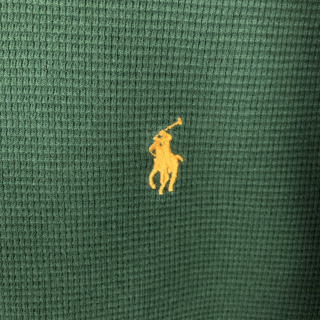 Ralph Lauren POLO RALPH LAUREN Thermal Long T-Shirt Men's Size L cotton green type Vintage Second Hand