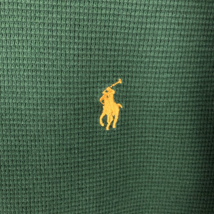 Ralph Lauren POLO RALPH LAUREN Thermal Long T-Shirt Men's Size L cotton green type Vintage Second Hand