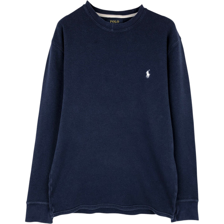 Ralph Lauren POLO RALPH LAUREN Thermal Long T-Shirt, Men's Size M cotton navy blue type Vintage Second Hand