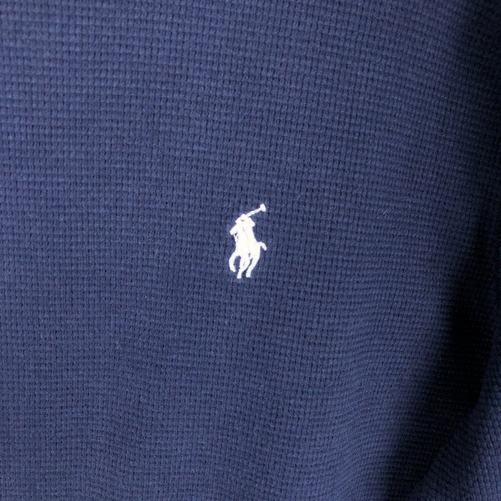 Ralph Lauren POLO RALPH LAUREN Thermal Long T-Shirt, Men's Size M cotton navy blue type Vintage Second Hand