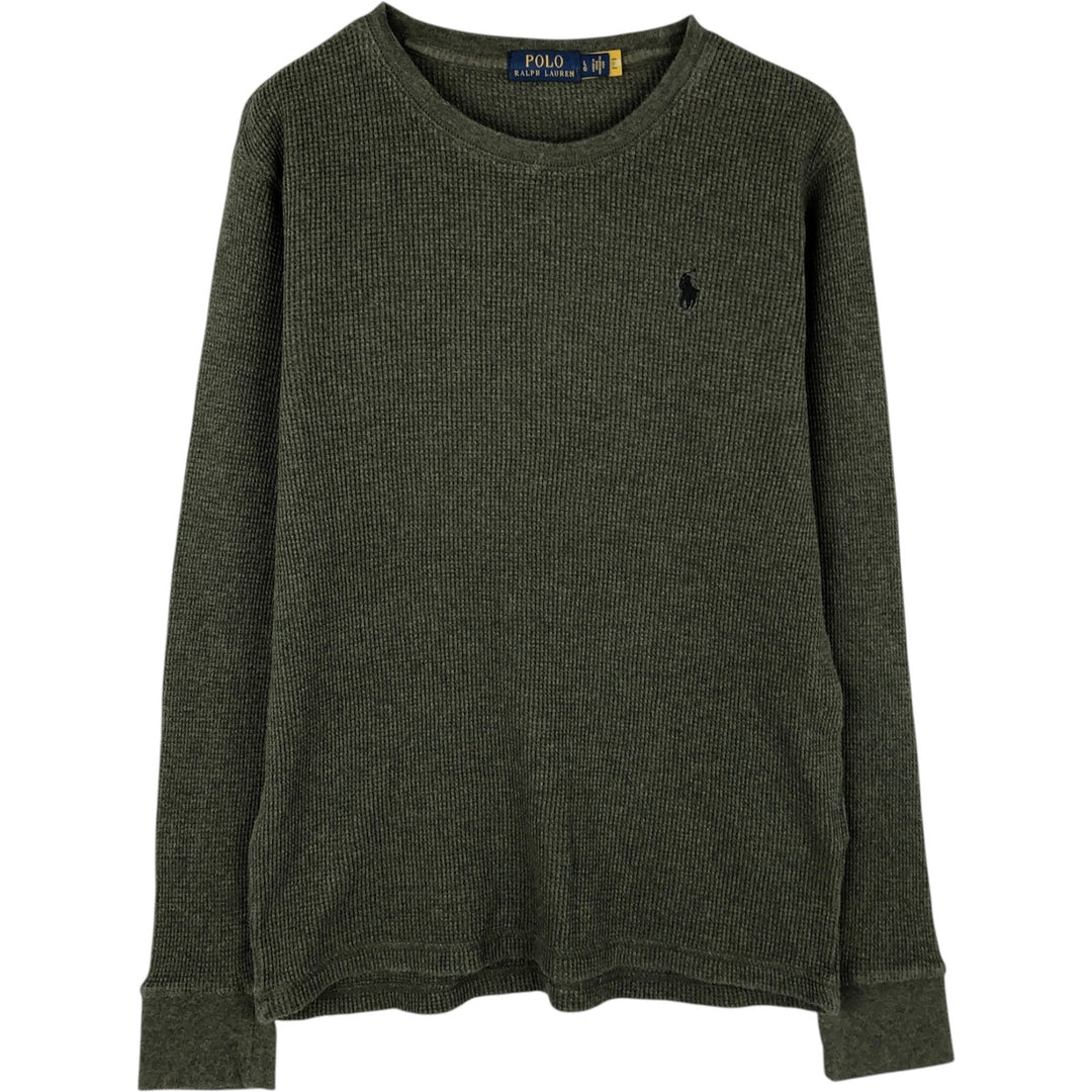 Ralph Lauren POLO RALPH LAUREN Thermal Ron T Waffle Men's L size cotton green type Vintage Second Hand