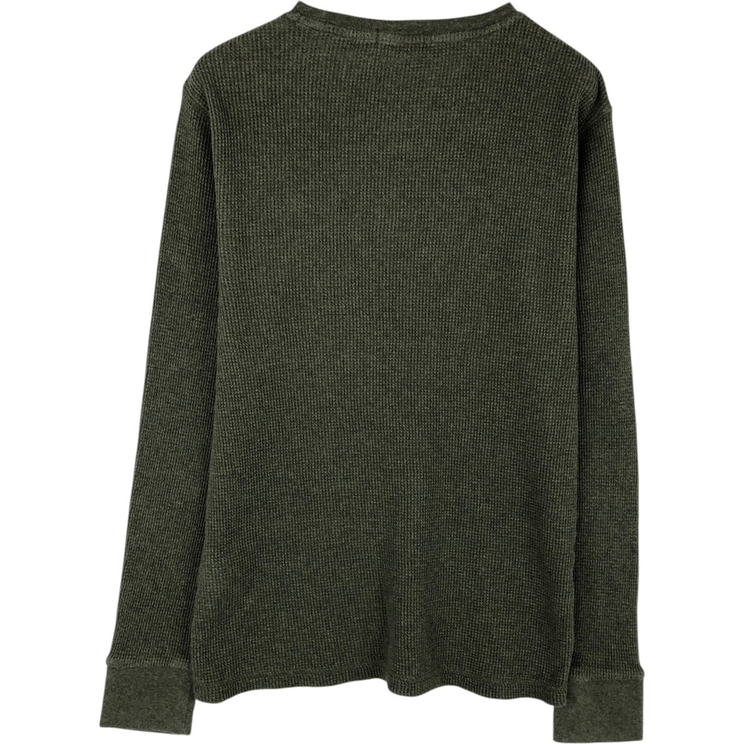 Ralph Lauren POLO RALPH LAUREN Thermal Ron T Waffle Men's L size cotton green type Vintage Second Hand