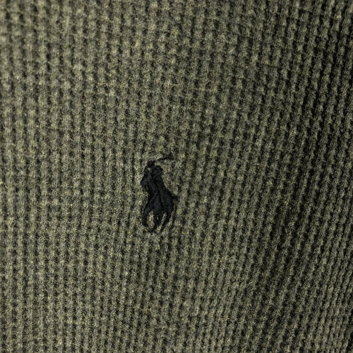 Ralph Lauren POLO RALPH LAUREN Thermal Ron T Waffle Men's L size cotton green type Vintage Second Hand