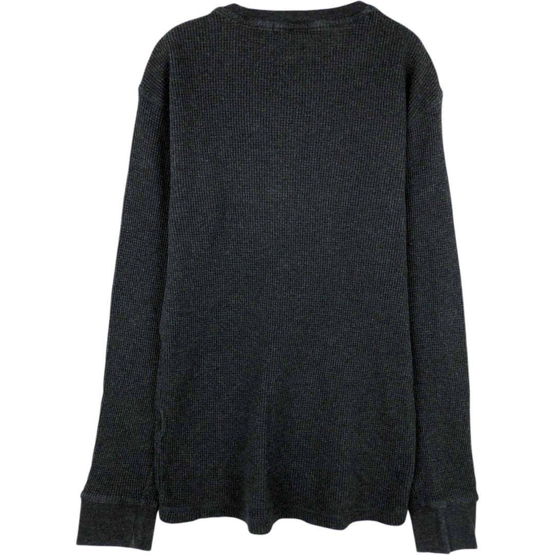 Ralph Lauren POLO RALPH LAUREN Thermal Long T-shirt Waffle Men's M size unclear black type Vintage Second Hand