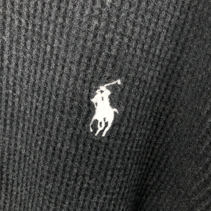 Ralph Lauren POLO RALPH LAUREN Thermal Long T-shirt Waffle Men's M size unclear black type Vintage Second Hand