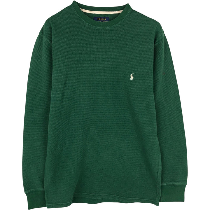 Ralph Lauren POLO RALPH LAUREN Thermal Long T-Shirt, Men's Size M cotton green type Vintage Second Hand