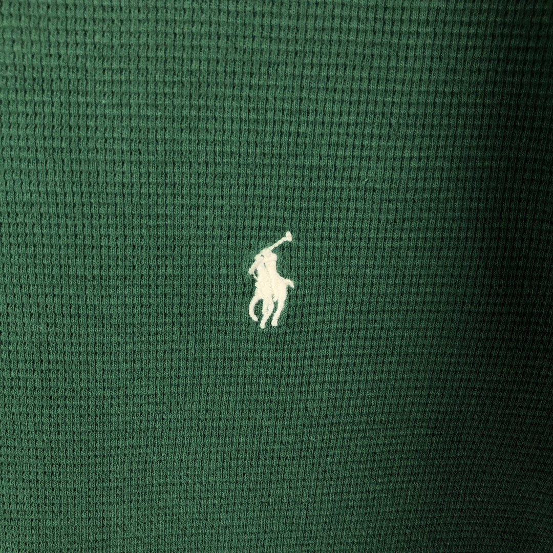 Ralph Lauren POLO RALPH LAUREN Thermal Long T-Shirt, Men's Size M cotton green type Vintage Second Hand