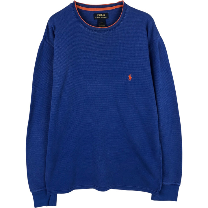 Ralph Lauren POLO RALPH LAUREN Thermal Long T-Shirt Men's Size L cotton blue type Vintage Second Hand