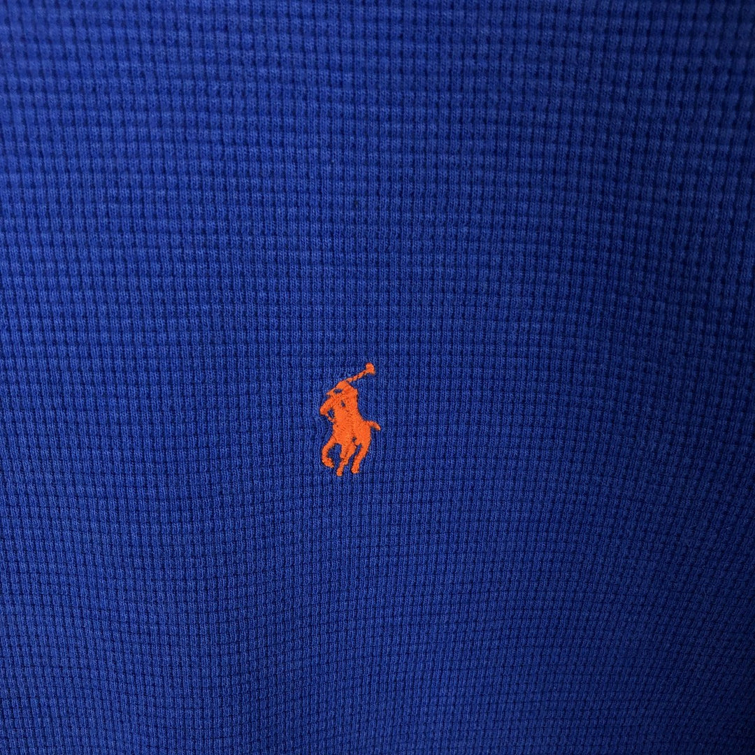 Ralph Lauren POLO RALPH LAUREN Thermal Long T-Shirt Men's Size L cotton blue type Vintage Second Hand