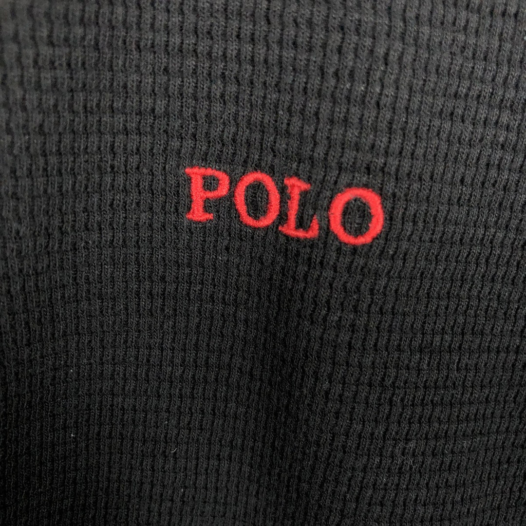 Ralph Lauren POLO RALPH LAUREN SLEEPWEAR Thermal Long T-shirt Waffle Men's XL unclear black type Vintage Second Hand