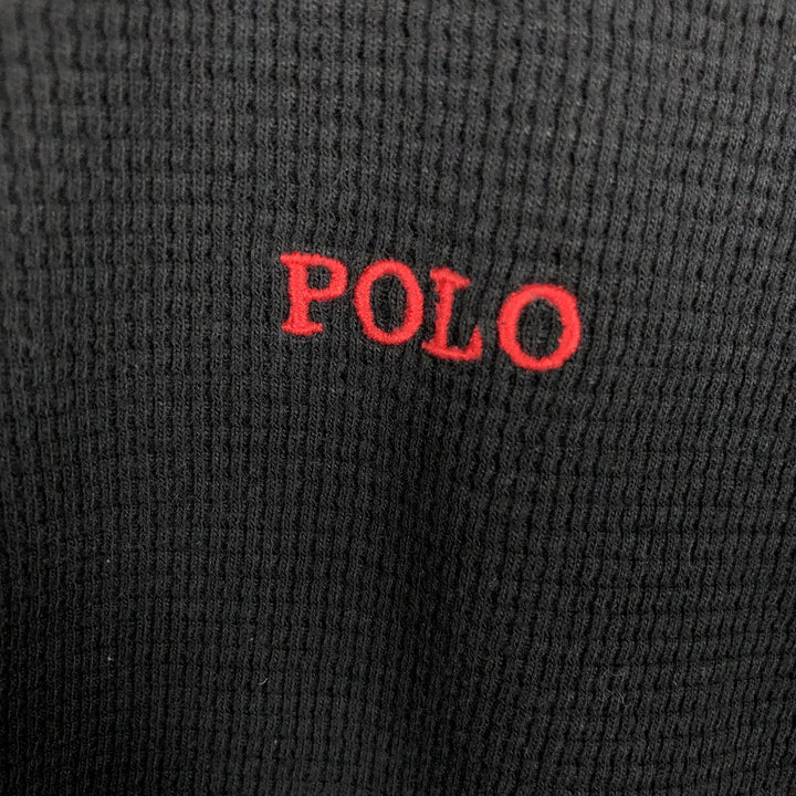 Ralph Lauren POLO RALPH LAUREN SLEEPWEAR Thermal Long T-shirt Waffle Men's XL unclear black type Vintage Second Hand