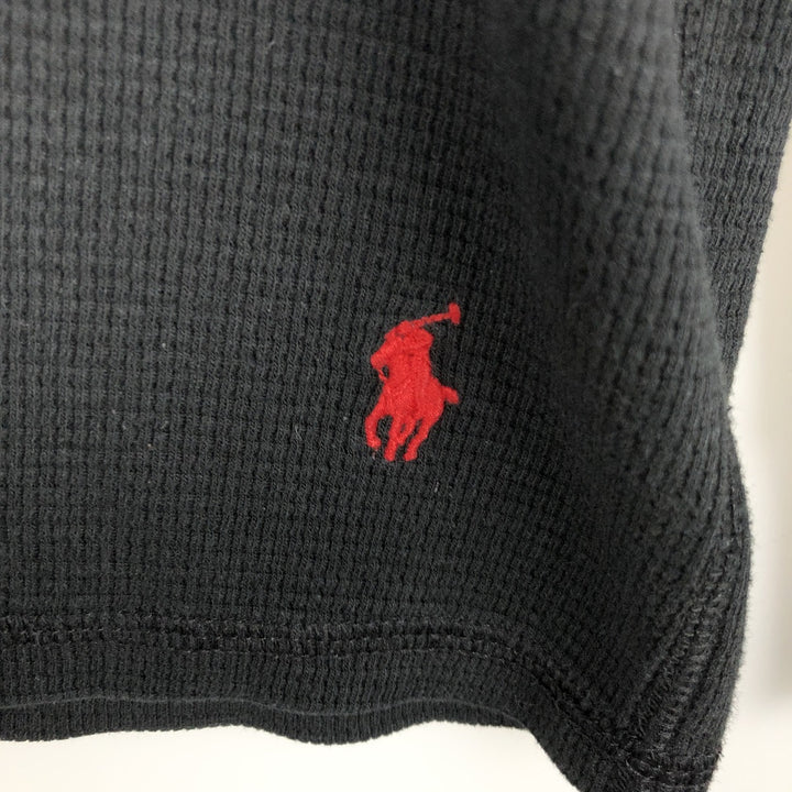 Ralph Lauren POLO RALPH LAUREN SLEEPWEAR Thermal Long T-shirt Waffle Men's XL unclear black type Vintage Second Hand