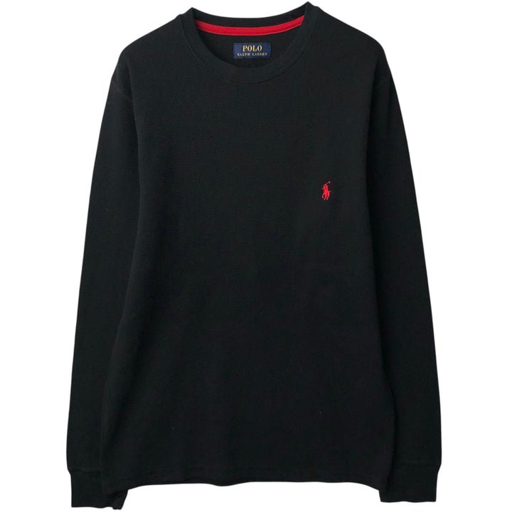 Ralph Lauren POLO RALPH LAUREN Thermal Long T-shirt Men's S size unclear black type Vintage Second Hand