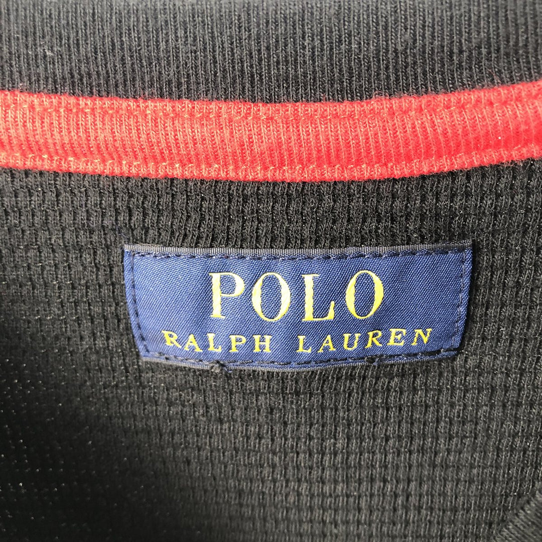Ralph Lauren POLO RALPH LAUREN Thermal Long T-shirt Men's S size unclear black type Vintage Second Hand