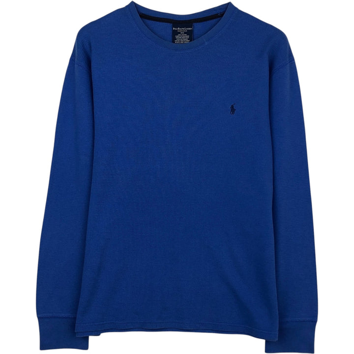 Ralph Lauren POLO RALPH LAUREN SLEEPWEAR Thermal Long T-Shirt, Honeycomb, Men's Size M cotton blue type Vintage Second Hand