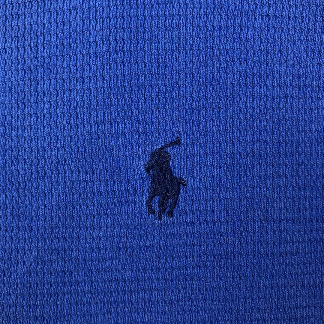 Ralph Lauren POLO RALPH LAUREN SLEEPWEAR Thermal Long T-Shirt, Honeycomb, Men's Size M cotton blue type Vintage Second Hand