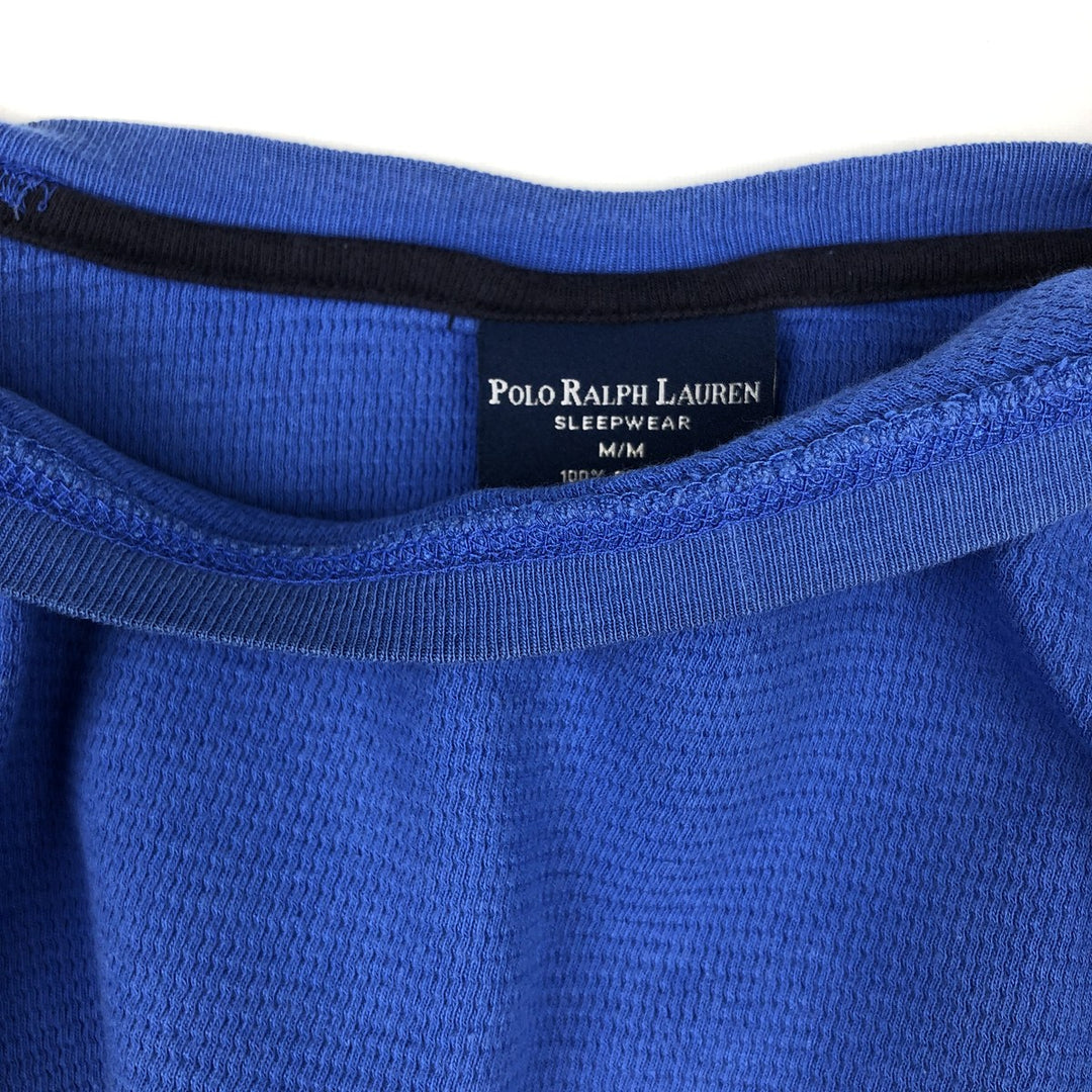 Ralph Lauren POLO RALPH LAUREN SLEEPWEAR Thermal Long T-Shirt, Honeycomb, Men's Size M cotton blue type Vintage Second Hand