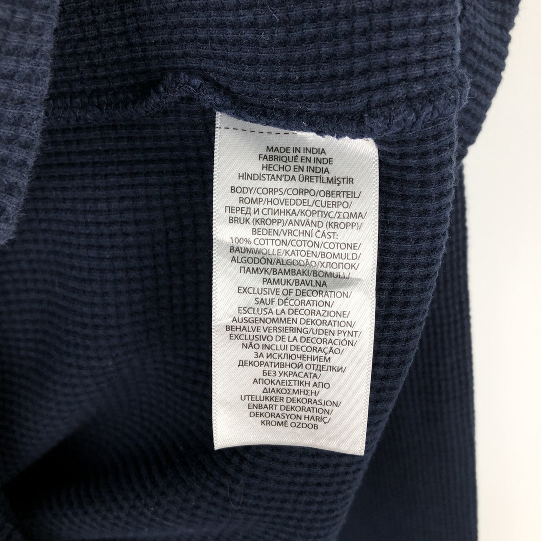 Ralph Lauren POLO RALPH LAUREN Thermal T-Shirt, Waffle, Men's Size Small cotton navy blue type Vintage Second Hand