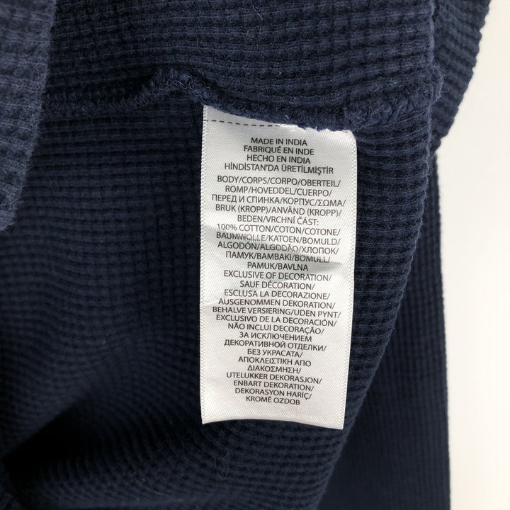 Ralph Lauren POLO RALPH LAUREN Thermal T-Shirt, Waffle, Men's Size Small cotton navy blue type Vintage Second Hand