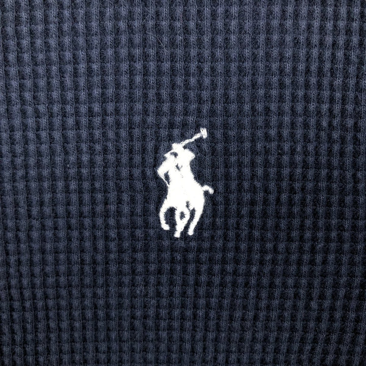 Ralph Lauren POLO RALPH LAUREN Thermal T-Shirt, Waffle, Men's Size Small cotton navy blue type Vintage Second Hand