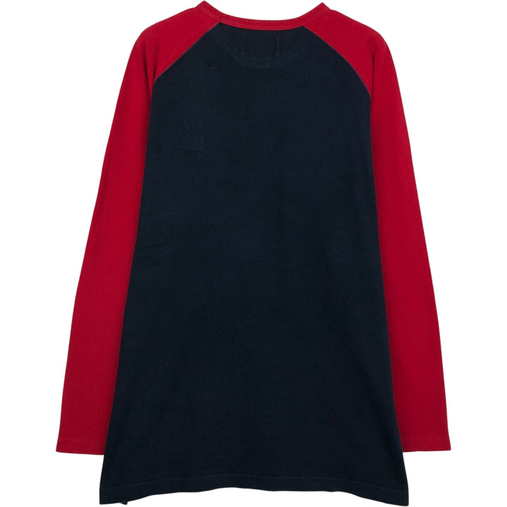 Ralph Lauren CHAPS Two-Tone Thermal Long-Sleeve T-Shirt, Men's Size L (approx.) cotton navy blue type Vintage Second Hand