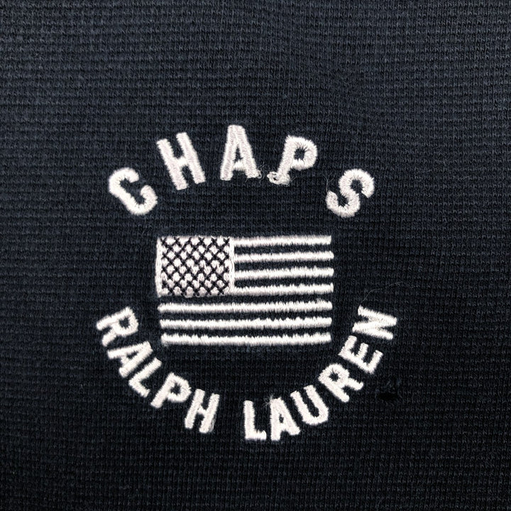 Ralph Lauren CHAPS Two-Tone Thermal Long-Sleeve T-Shirt, Men's Size L (approx.) cotton navy blue type Vintage Second Hand