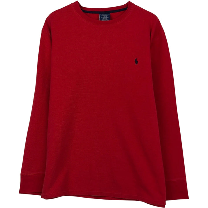 Ralph Lauren POLO RALPH LAUREN SLEEPWEAR Thermal Long T-Shirt, Men's XL cotton red type Vintage Second Hand
