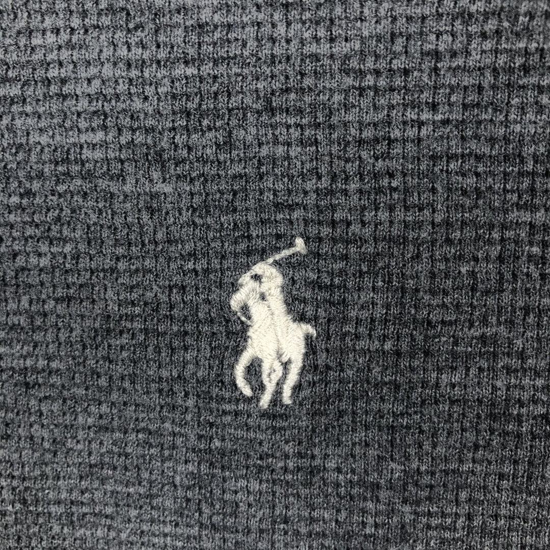 Ralph Lauren POLO RALPH LAUREN Thermal Ron T Waffle Men's L size cotton gray type Vintage Second Hand