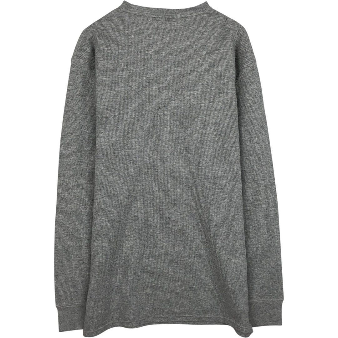Ralph Lauren POLO RALPH LAUREN Thermal Long T-shirt Waffle Men's XXL cotton gray type Vintage Second Hand