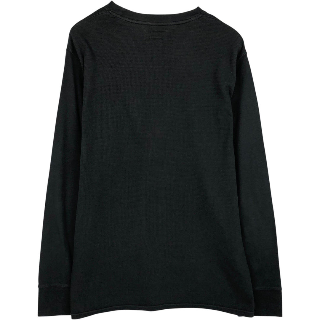 Ralph Lauren POLO RALPH LAUREN Thermal Long T-shirt, Honeycomb, Men's XL cotton black type Vintage Second Hand