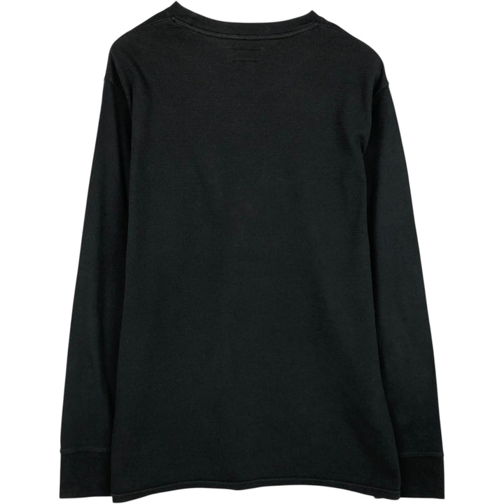 Ralph Lauren POLO RALPH LAUREN Thermal Long T-shirt, Honeycomb, Men's XL cotton black type Vintage Second Hand