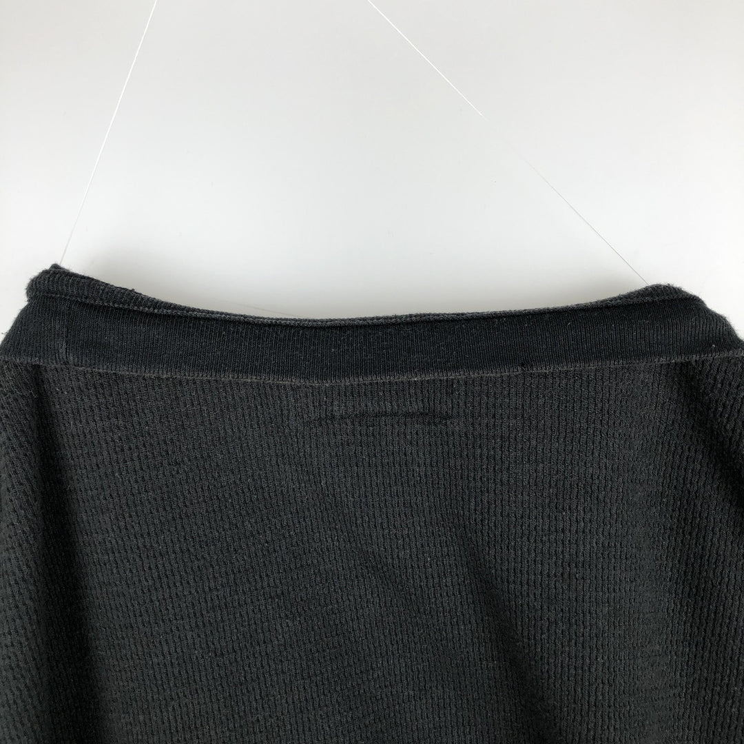 Ralph Lauren POLO RALPH LAUREN Thermal Long T-shirt, Honeycomb, Men's XL cotton black type Vintage Second Hand