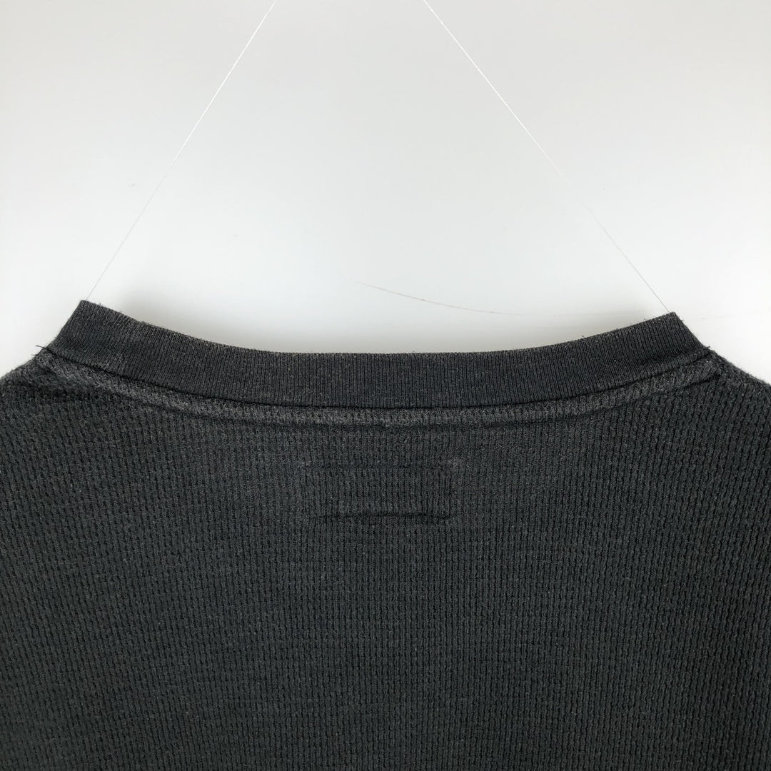 Ralph Lauren POLO RALPH LAUREN Thermal Long T-shirt, Honeycomb, Men's XL cotton black type Vintage Second Hand