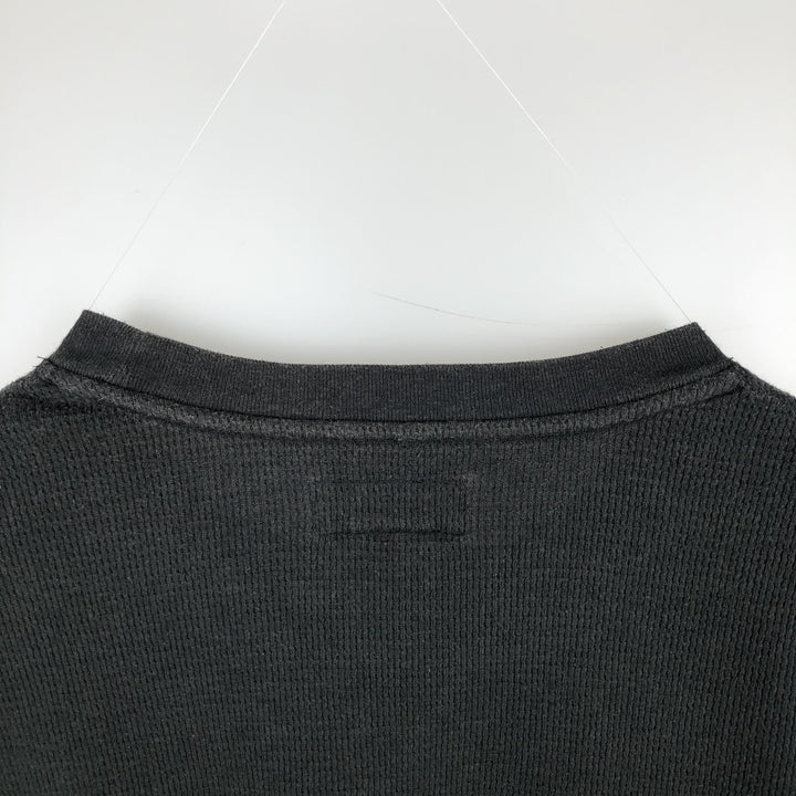 Ralph Lauren POLO RALPH LAUREN Thermal Long T-shirt, Honeycomb, Men's XL cotton black type Vintage Second Hand