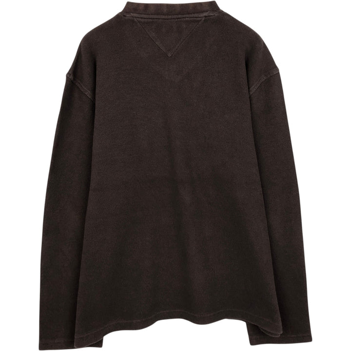 Tommy Hilfiger V-neck thermal long-sleeve t-shirt, men's size XL. cotton brown type Vintage Second Hand