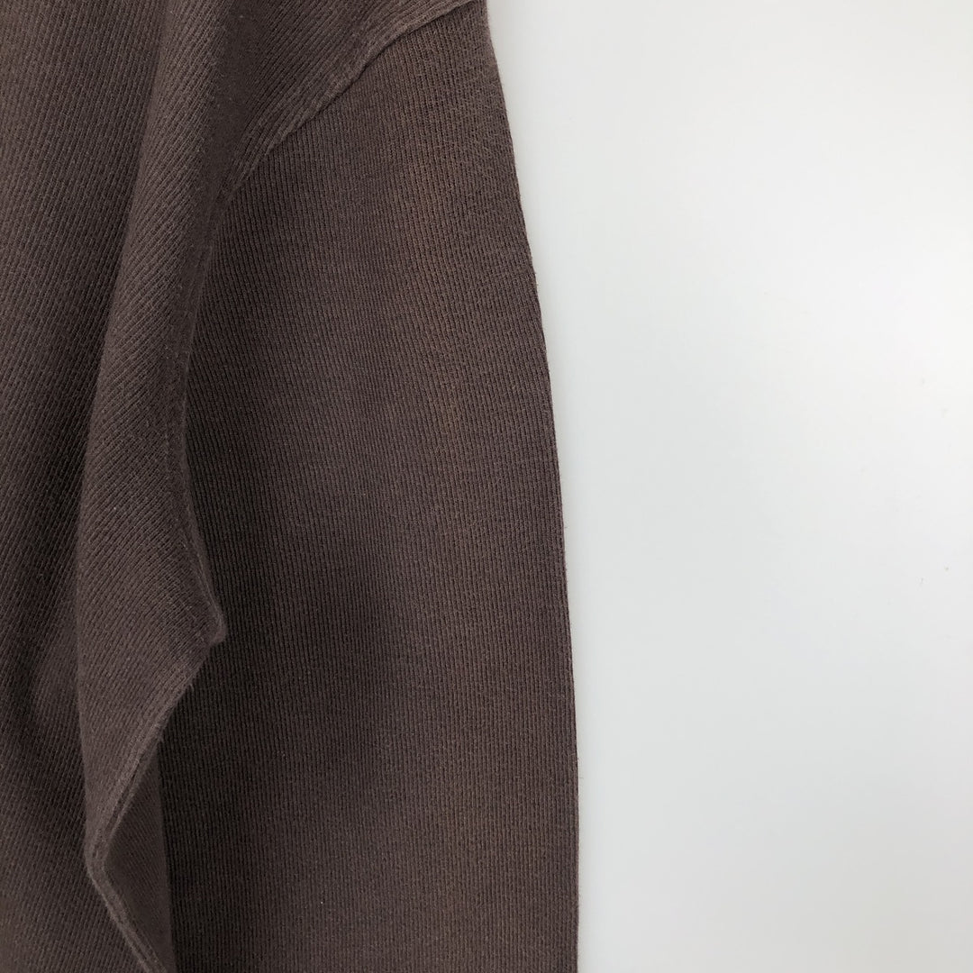 Tommy Hilfiger V-neck thermal long-sleeve t-shirt, men's size XL. cotton brown type Vintage Second Hand