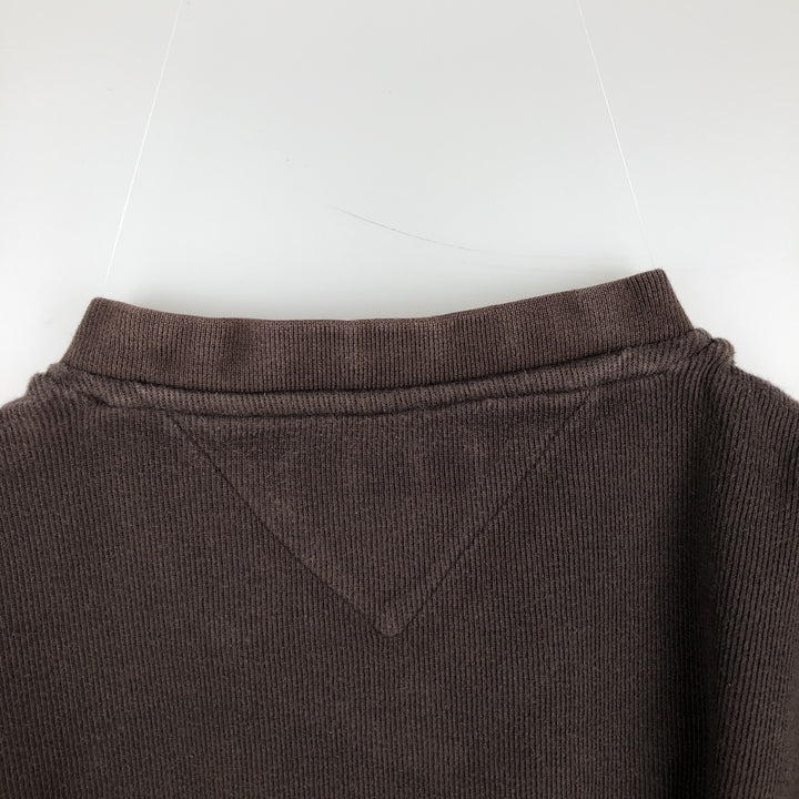 Tommy Hilfiger V-neck thermal long-sleeve t-shirt, men's size XL. cotton brown type Vintage Second Hand