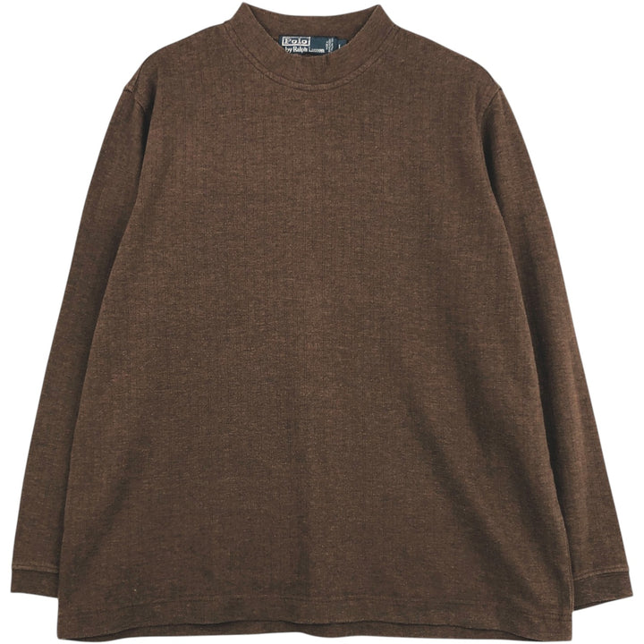 Ralph Lauren POLO by Ralph Lauren high-neck long-sleeved T-shirt, men's size L unclear brown type Vintage Second Hand