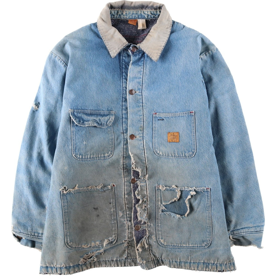 70s-80'S Big Ben denim coveralls, made in USA, men's size XXL equivalent, vintage. cotton blue type Vintage Second Hand