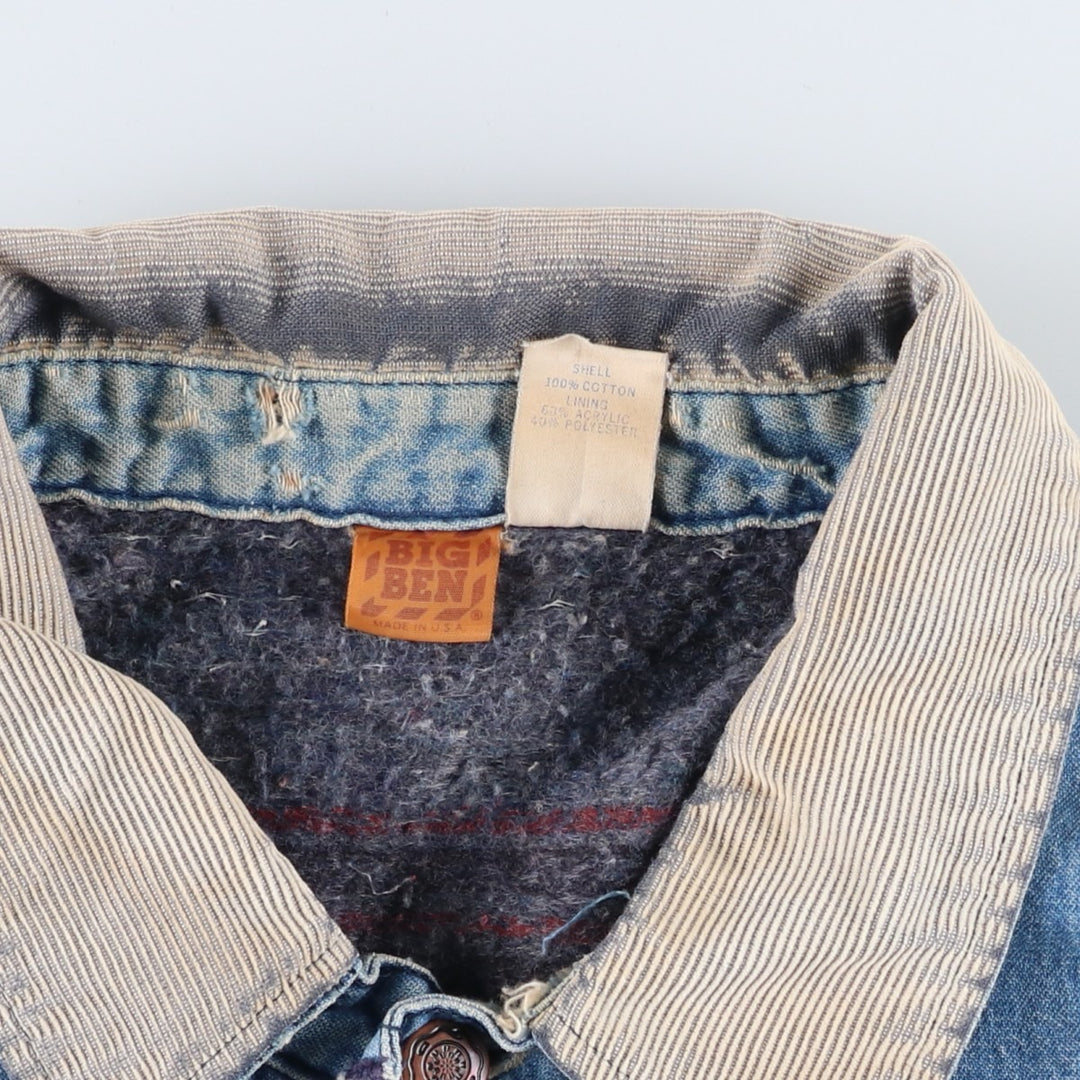 70s-80'S Big Ben denim coveralls, made in USA, men's size XXL equivalent, vintage. cotton blue type Vintage Second Hand