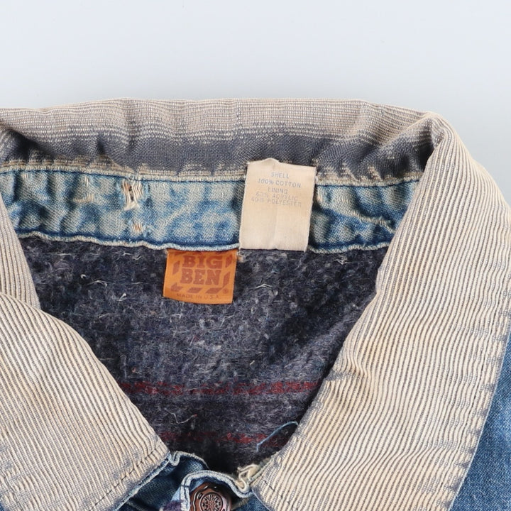70s-80'S Big Ben denim coveralls, made in USA, men's size XXL equivalent, vintage. cotton blue type Vintage Second Hand