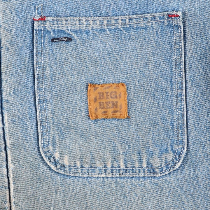 70s-80'S Big Ben denim coveralls, made in USA, men's size XXL equivalent, vintage. cotton blue type Vintage Second Hand