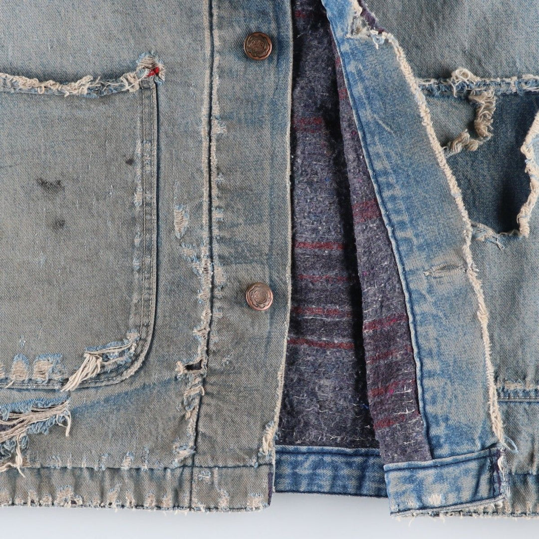 70s-80'S Big Ben denim coveralls, made in USA, men's size XXL equivalent, vintage. cotton blue type Vintage Second Hand