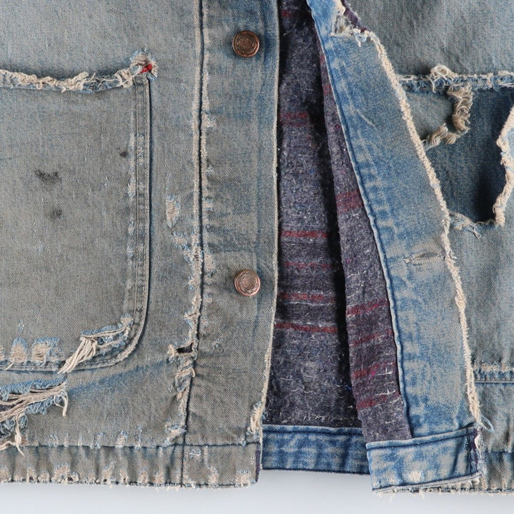 70s-80'S Big Ben denim coveralls, made in USA, men's size XXL equivalent, vintage. cotton blue type Vintage Second Hand