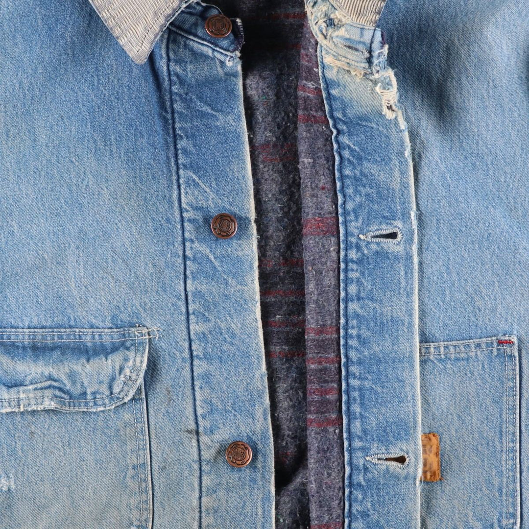 70s-80'S Big Ben denim coveralls, made in USA, men's size XXL equivalent, vintage. cotton blue type Vintage Second Hand