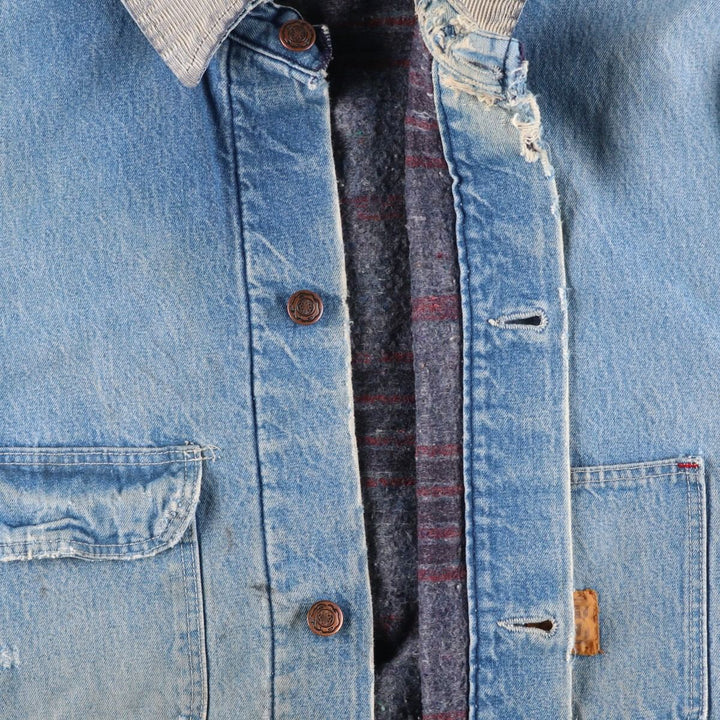 70s-80'S Big Ben denim coveralls, made in USA, men's size XXL equivalent, vintage. cotton blue type Vintage Second Hand