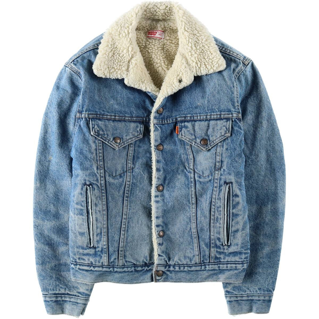 1970'S Levi's denim fleece jacket. Some details are unclear due to missing tag. Men's size M (approx.). unclear blue type Vintage Second Hand