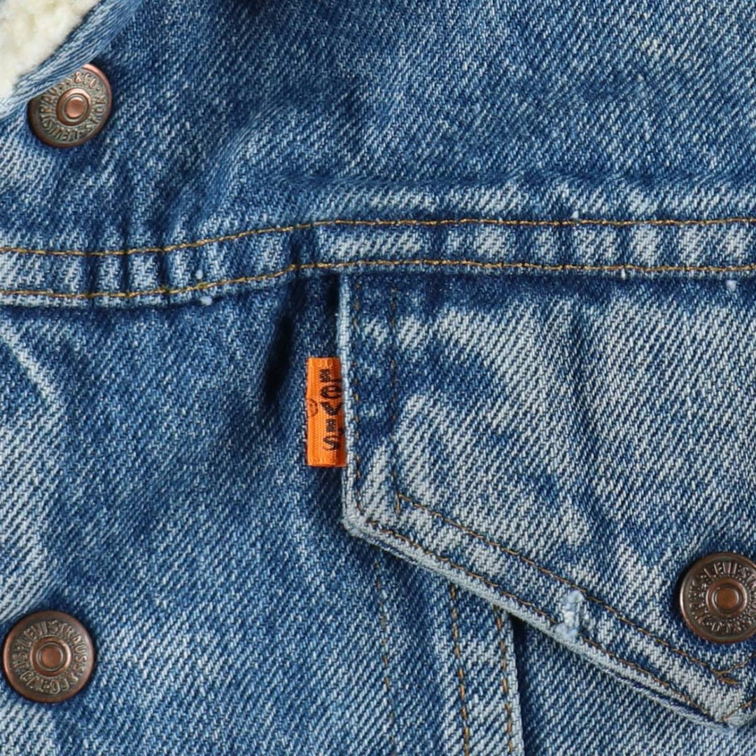 1970'S Levi's denim fleece jacket. Some details are unclear due to missing tag. Men's size M (approx.). unclear blue type Vintage Second Hand