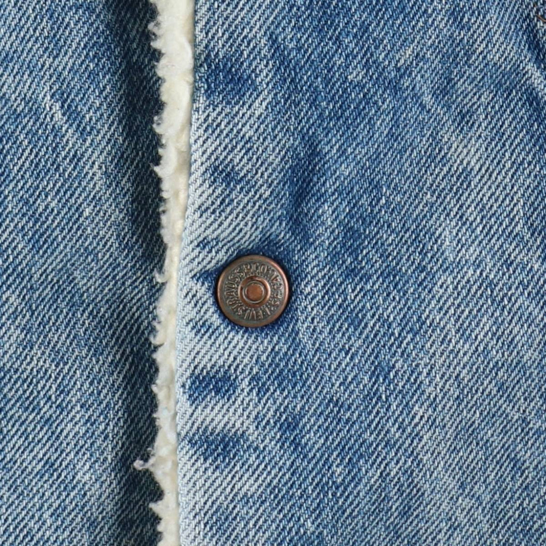 1970'S Levi's denim fleece jacket. Some details are unclear due to missing tag. Men's size M (approx.). unclear blue type Vintage Second Hand